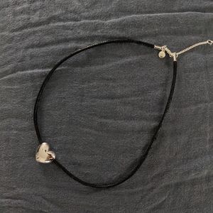 Puffy Heart Cord Necklace